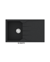 Νεροχύτης Γρανιτένιος Sanitec Ultra Granite 805 86 1B 1D (86X50) Βαρέως Τύπου Αντιστρεφόμενος