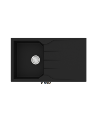 Νεροχύτης Γρανιτένιος Sanitec Ultra Granite 805 86 1B 1D (86X50) Βαρέως Τύπου Αντιστρεφόμενος