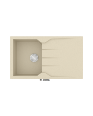 Granite Sink Sanitec Ultra Granite 805 86 1B 1D (86X50) Heavy Duty Reversible