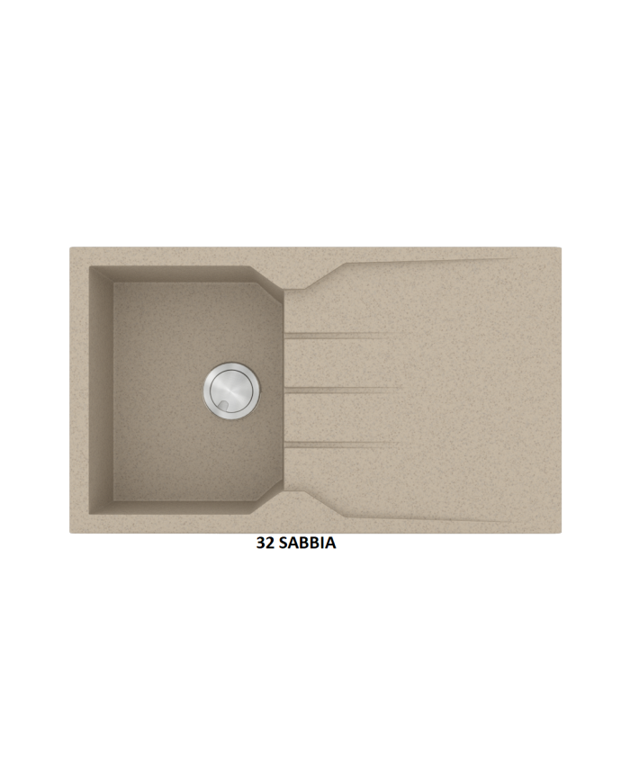 Νεροχύτης Γρανιτένιος Sanitec Ultra Granite 805 86 1B 1D (86X50) Βαρέως Τύπου Αντιστρεφόμενος