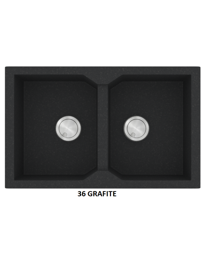 Granite Sink Sanitec Ultra Granite 806 79 2B (79X50) Heavy Duty