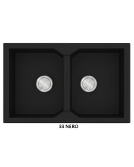 Νεροχύτης Γρανιτένιος Sanitec Ultra Granite 806 79 2B (79X50) Βαρέως Τύπου Aντιστρεφόμενος Επικαθήμενος & Υποκαθήμενος