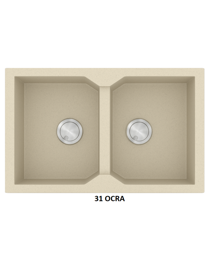 Νεροχύτης Γρανιτένιος Sanitec Ultra Granite 806 79 2B (79X50) Βαρέως Τύπου