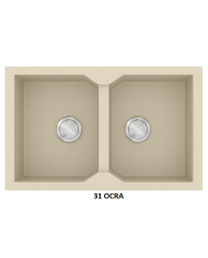 Νεροχύτης Γρανιτένιος Sanitec Ultra Granite 806 79 2B (79X50) Βαρέως Τύπου