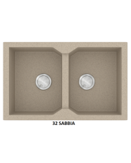 Νεροχύτης Γρανιτένιος Sanitec Ultra Granite 806 79 2B (79X50) Βαρέως Τύπου