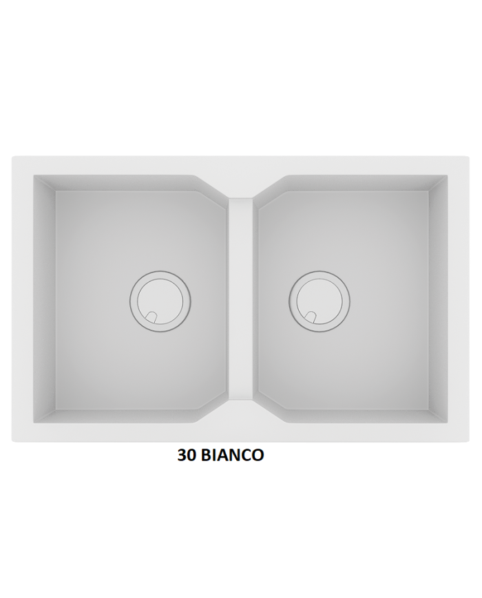 Νεροχύτης Γρανιτένιος Sanitec Ultra Granite 806 79 2B (79X50) Βαρέως Τύπου