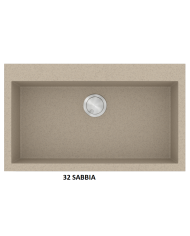 Granite Sink Sanitec Ultra Granite 808 79 1B (79X50) Heavy Duty