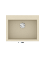 Νεροχύτης Γρανιτένιος Sanitec Ultra Granite 809 60 1B (60X50) Βαρέως Τύπου