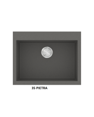 Νεροχύτης Γρανιτένιος Sanitec Ultra Granite 809 60 1B (60X50) Βαρέως Τύπου Επικαθήμενος & Υποκαθήμενος