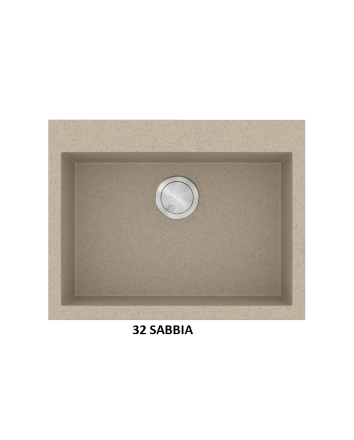 Νεροχύτης Γρανιτένιος Sanitec Ultra Granite 809 60 1B (60X50) Βαρέως Τύπου