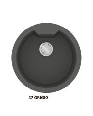 Νεροχύτης Γρανιτένιος Sanitec Ultra Granite 810 51 1B (Ø51) Βαρέως Τύπου Επικαθήμενος & Υποκαθήμενος