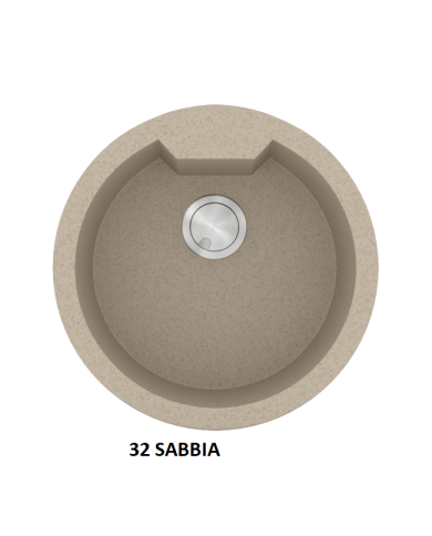 Granite Sink Sanitec Ultra Granite 810 51 1B (Ø51) Heavy Duty