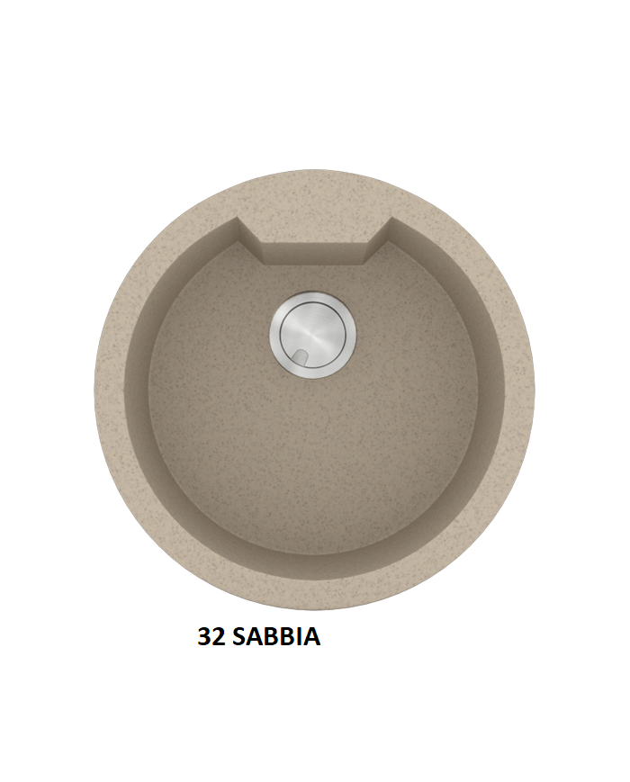 Νεροχύτης Γρανιτένιος Sanitec Ultra Granite 810 51 1B (Ø51) Βαρέως Τύπου