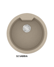 Granite Sink Sanitec Ultra Granite 810 51 1B (Ø51) Heavy Duty