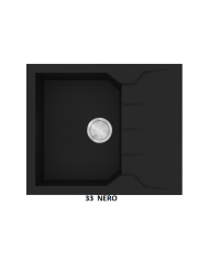 Νεροχύτης Γρανιτένιος Sanitec Ultra Granite 812 1B 1D  (60X50) Βαρέως Τύπου Αντιστρεφόμενος