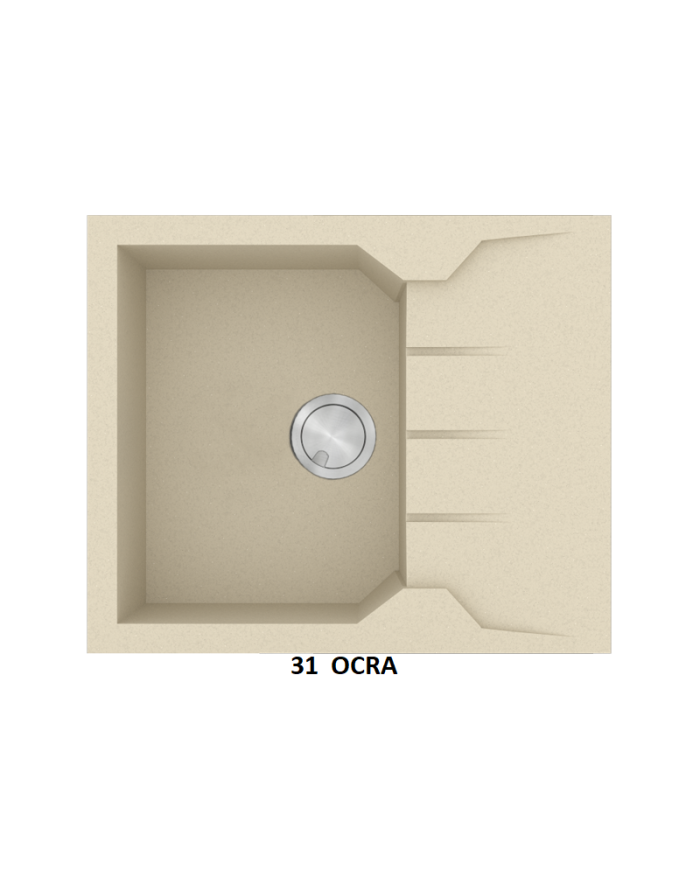 Νεροχύτης Γρανιτένιος Sanitec Ultra Granite 812 1B 1D  (60X50) Βαρέως Τύπου Αντιστρεφόμενος