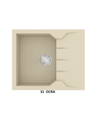 Νεροχύτης Γρανιτένιος Sanitec Ultra Granite 812 1B 1D  (60X50) Βαρέως Τύπου Αντιστρεφόμενος