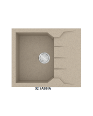 Granite Sink Sanitec Ultra Granite 812 1B 1D (60X50) Heavy Duty Reversible