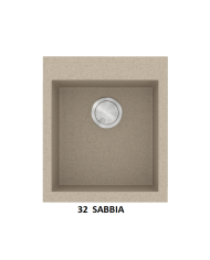 Νεροχύτης Γρανιτένιος Sanitec Ultra Granite 813 45 1B  (45X50) Βαρέως Τύπου