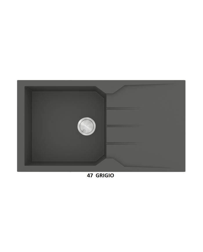 Νεροχύτης Γρανιτένιος Sanitec Ultra Granite 814 86 1B 1D (86X50) Βαρέως Τύπου