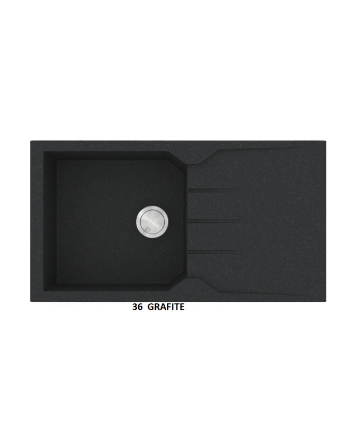 Νεροχύτης Γρανιτένιος Sanitec Ultra Granite 814 86 1B 1D (86X50) Βαρέως Τύπου