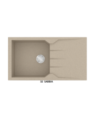 Granite Sink Sanitec Ultra Granite 814 86 1B 1D (86X50) Heavy Duty