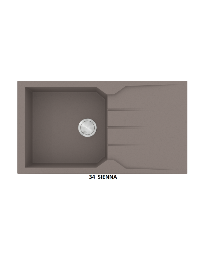 Νεροχύτης Γρανιτένιος Sanitec Ultra Granite 814 86 1B 1D (86X50) Βαρέως Τύπου