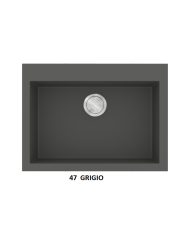 Νεροχύτης Γρανιτένιος Sanitec Ultra Granite 815 70 1B  (70X50) Βαρέως Τύπου Επικαθήμενος & Υποκαθήμενος