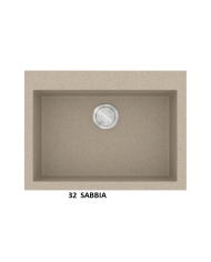 Νεροχύτης Γρανιτένιος Sanitec Ultra Granite 815 70 1B  (70X50) Βαρέως Τύπου