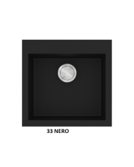 Νεροχύτης Γρανιτένιος Sanitec Ultra Granite 816 50 1B (50X50) Βαρέως Τύπου