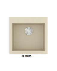 Νεροχύτης Γρανιτένιος Sanitec Ultra Granite 816 50 1B (50X50) Βαρέως Τύπου Επικαθήμενος & Υποκαθήμενος