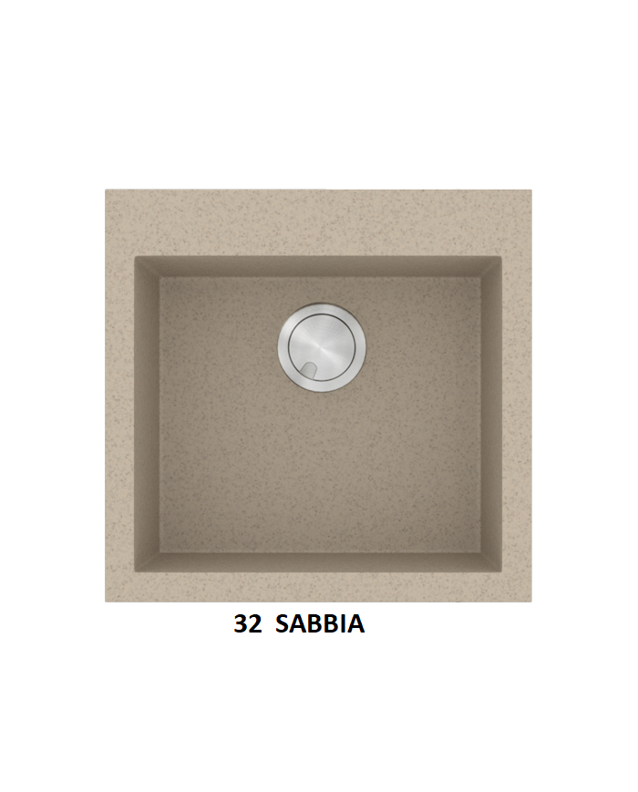 Granite Sink Sanitec Ultra Granite 816 50 1B (50X50) Heavy Duty