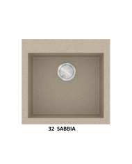 Granite Sink Sanitec Ultra Granite 816 50 1B (50X50) Heavy Duty