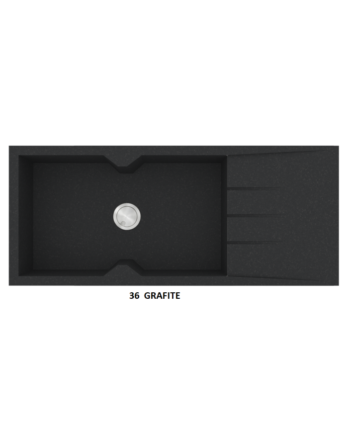 Granite Sink Sanitec Ultra Granite 817 116 1B 1D (116X50) Heavy Duty