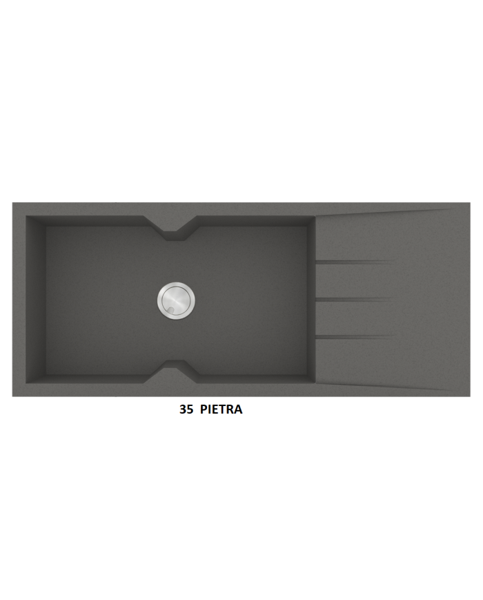 Granite Sink Sanitec Ultra Granite 817 116 1B 1D (116X50) Heavy Duty