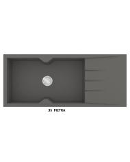 Νεροχύτης Γρανιτένιος Sanitec Ultra Granite 817 116 1B 1D (116X50) Βαρέως Τύπου Aντιστρεφόμενος Επικαθήμενος