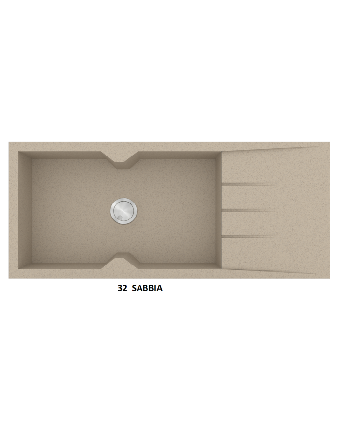 Granite Sink Sanitec Ultra Granite 817 116 1B 1D (116X50) Heavy Duty