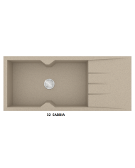 Granite Sink Sanitec Ultra Granite 817 116 1B 1D (116X50) Heavy Duty