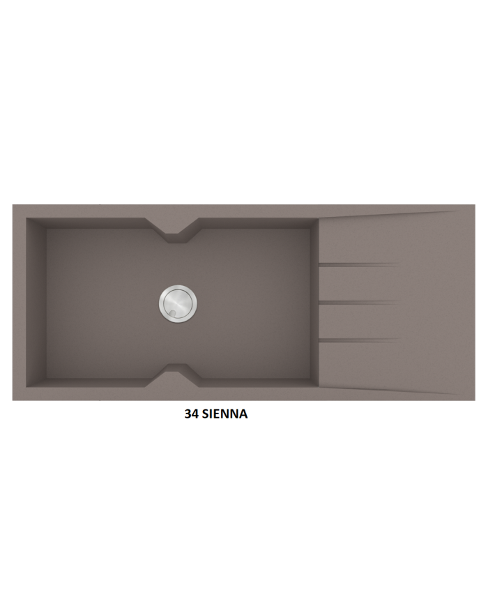 Νεροχύτης Γρανιτένιος Sanitec Ultra Granite 817 116 1B 1D (116X50) Βαρέως Τύπου