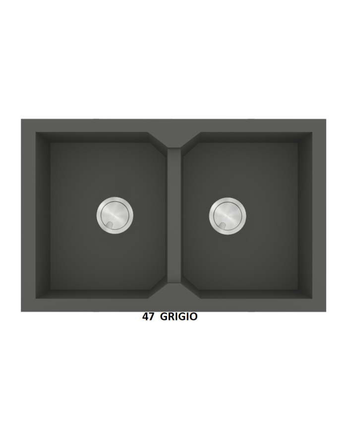 Νεροχύτης Γρανιτένιος Sanitec Ultra Granite 818 86 2B (86X50) Βαρέως Τύπου