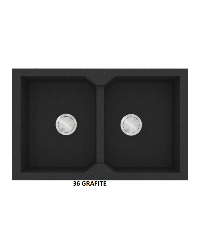 Νεροχύτης Γρανιτένιος Sanitec Ultra Granite 818 86 2B (86X50) Βαρέως Τύπου