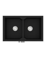 Νεροχύτης Γρανιτένιος Sanitec Ultra Granite 818 86 2B (86X50) Βαρέως Τύπου Aντιστρεφόμενος Επικαθήμενος & Υποκαθήμενος