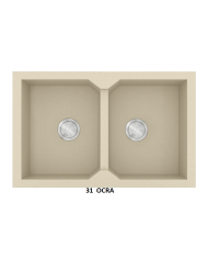 Νεροχύτης Γρανιτένιος Sanitec Ultra Granite 818 86 2B (86X50) Βαρέως Τύπου