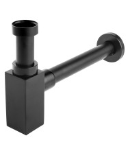 Demm L002N Black Matt Brass Square Basin Bottle Trap