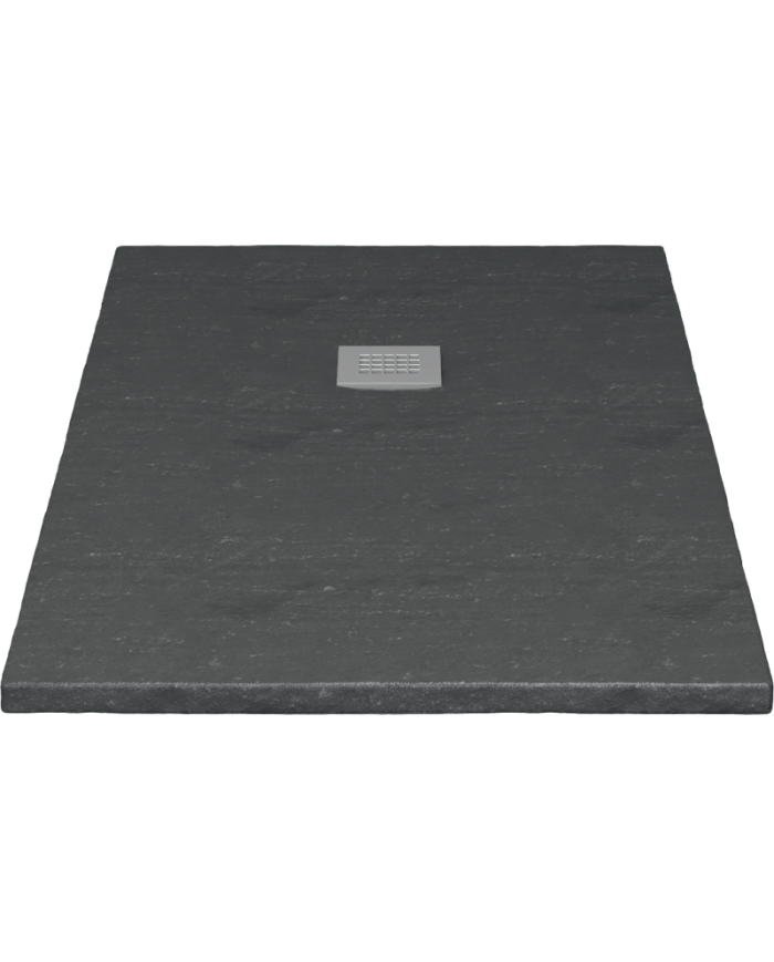Sanitec Cement Flat Embossed Shower - Stone Texture (3cm) with Drain Valve
