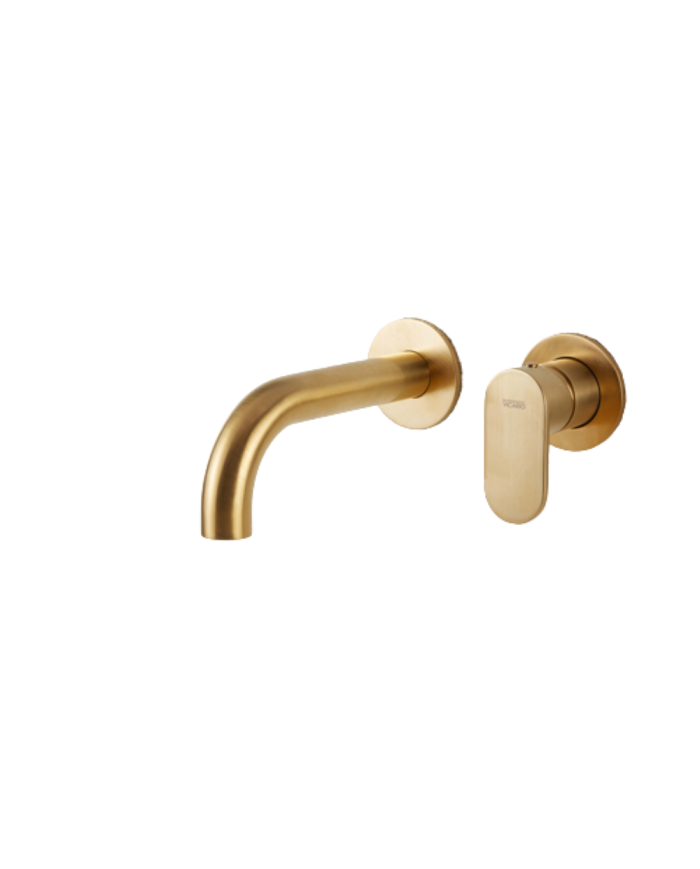 Concealed Basin Faucet Armando Vicario Slim Gold Brushed One Outlet/Two Holes Faucet & Spout (500045-201)
