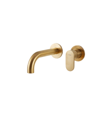 Concealed Basin Faucet Armando Vicario Slim Gold Brushed One Outlet/Two Holes Faucet & Spout (500045-201)