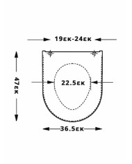 Cover - WC Basin Lid White Plastic APOLLON B050 (47.5x36cm)