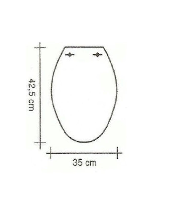 Κάλυμμα - Καπάκι Λεκάνης W.C Λευκό Πλαστικό Όλυμπος  (42,5x35cm)