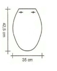 Κάλυμμα - Καπάκι Λεκάνης W.C Λευκό Πλαστικό Όλυμπος  (42,5x35cm)
